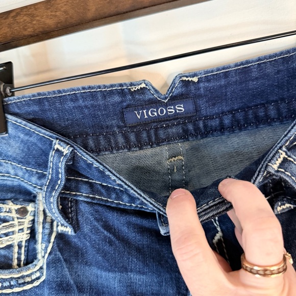 VIGOSS Women’s Size 9/10 Denim Jeans The Dublin Capri Fit Style Stretch - Picture 6 of 15